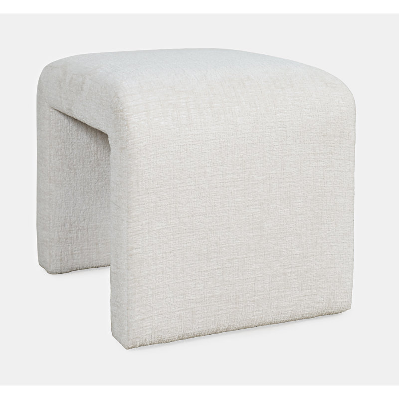 Repose-pieds rectangulaire l 21 po Kennedy (ensemble de 2) , Microsuède beige naturel Gwen