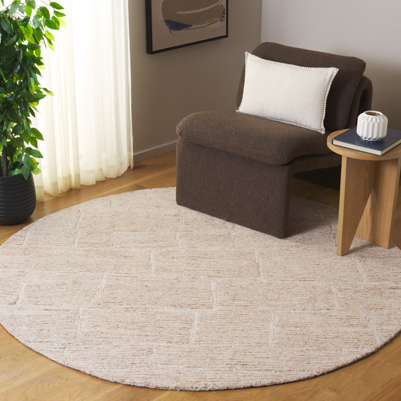 Nogueras 106 Area Rug In Beige, Round 6'
