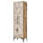 Modern Multi-Purpose Cabinet, Walnut & White, 23.6 x 78.7 x 13.8 inches | 100% Melamine Coated Particle Board, Metal Legs & Handles | Numerous Shelves, Wall-Mountable Design, Stylish & Functional Storage Solution-1839747536