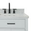 Meuble-lavabo double en bois massif Tidworth avec plateau en marbre de Carrare de 1,5 po-2065025133-2031768059