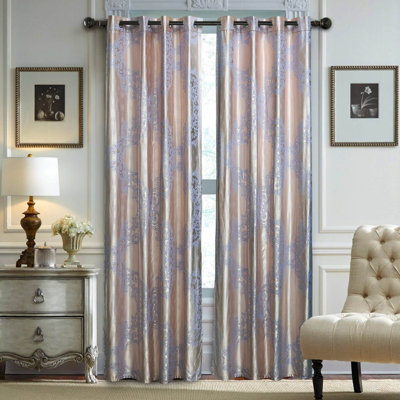 Northbridge Cotton Blend Damask Room Darkening Thermal Grommet Single Curtain Panel