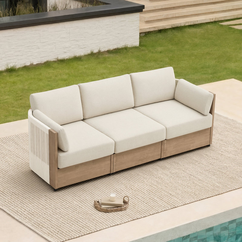 Canapé modulaire d'extérieur 3 pièces