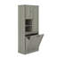 Grande armoire de rangement avec portes, tablette réglable et grand panier rabattable-118828690