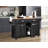 Kitchen Island With Rubber Wood Countertop, Kitchen Cart On 5 Wheels With Storage Cabinet-448747640
