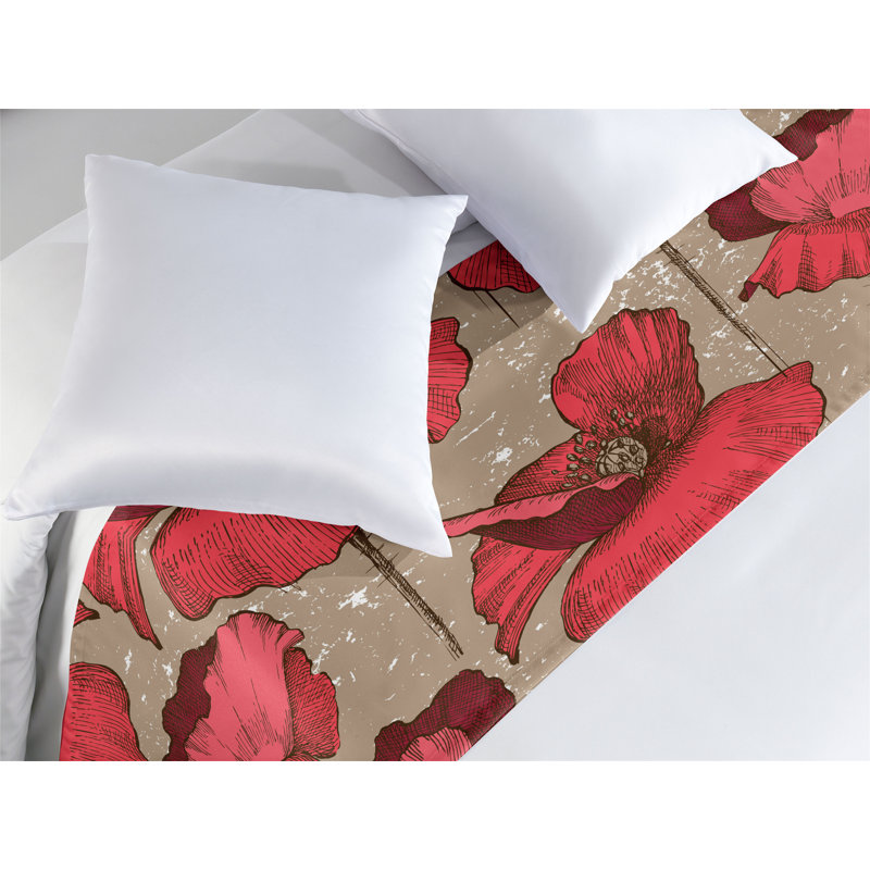 Tapis de jardin Ambesonne Poppy, Très grand lit