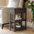 24'' Tall End Table, Narrow Side Table with Drawer and Shelves for Small Space-664805225