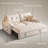 Creamy white Chenille Modular Sofa bed cushion couch With Storage-1326032214