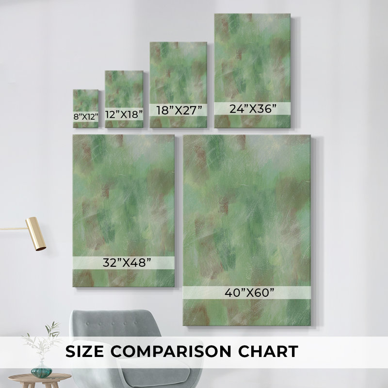 Toile tendue avec châssis Green Shadows I-Premium - prêt à être accroché