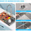 Évier de poste de travail encastré en acier inoxydable 33X22 avec coins arrondis et accessoires intégrés pour une préparation de cuisine efficace.-121960408-121960409