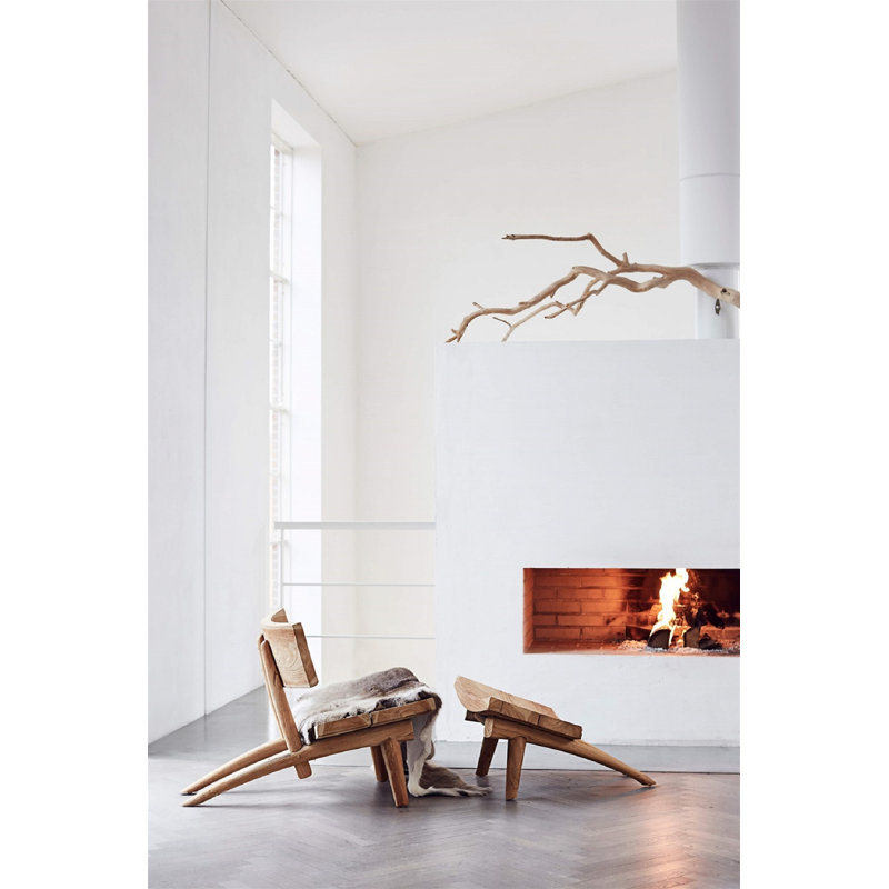 Solid + Manufactured Wood Accent Stool