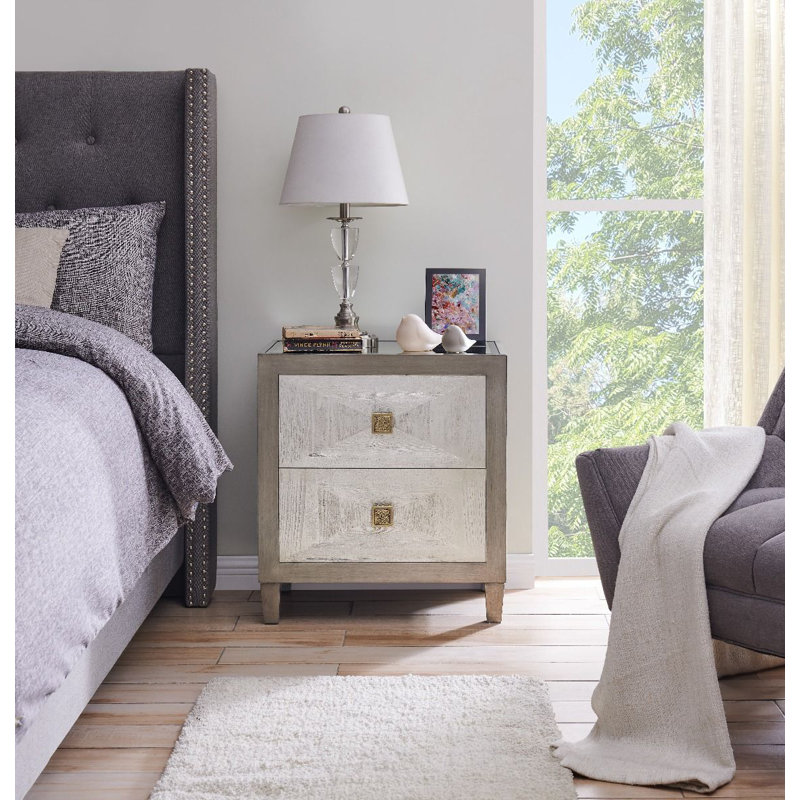 Greenberg Glass Top End Table