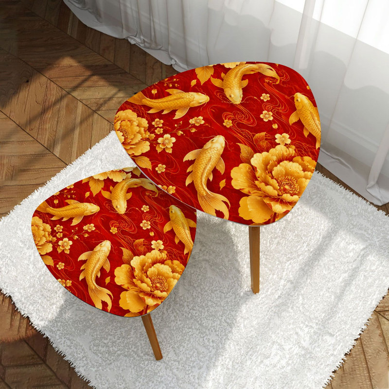 Ensemble de 2 tables basses gigognes Triangle