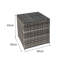 Malta Rattan 10 Seat U-Shape Set in Grey Walnut with 2 Footstools