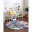 Tapis bleu / gris / jaune / vert / rose Corderro-1270273628