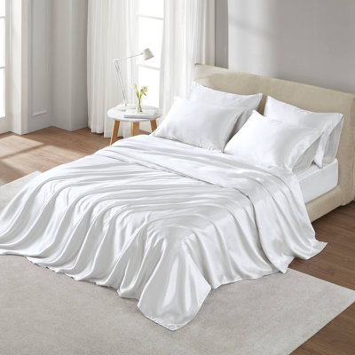 Wrinkle-free Satin Luxury Sheets Set For Twin – Ultimate Comfort For Bed
