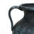 Blue-Gray Ceramic 18.5-Inch Tall Vase with Handles, Rustic Pottery Accent for Home Decor