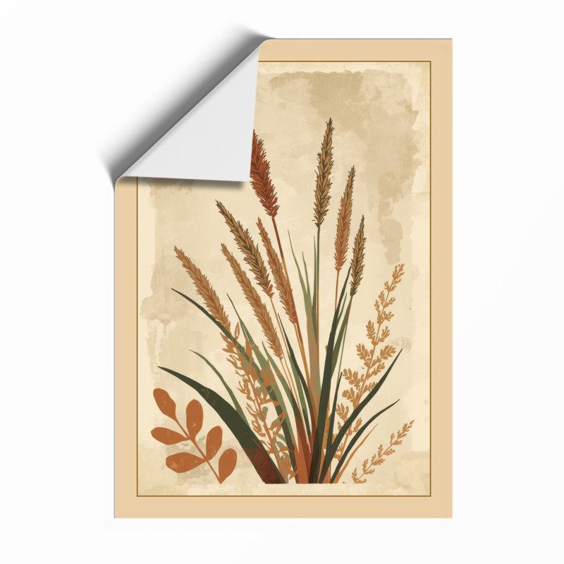 Dried Grasses Study Botanical - Framed Print, Unframed, A1 - 84.1 x 59.4 cm