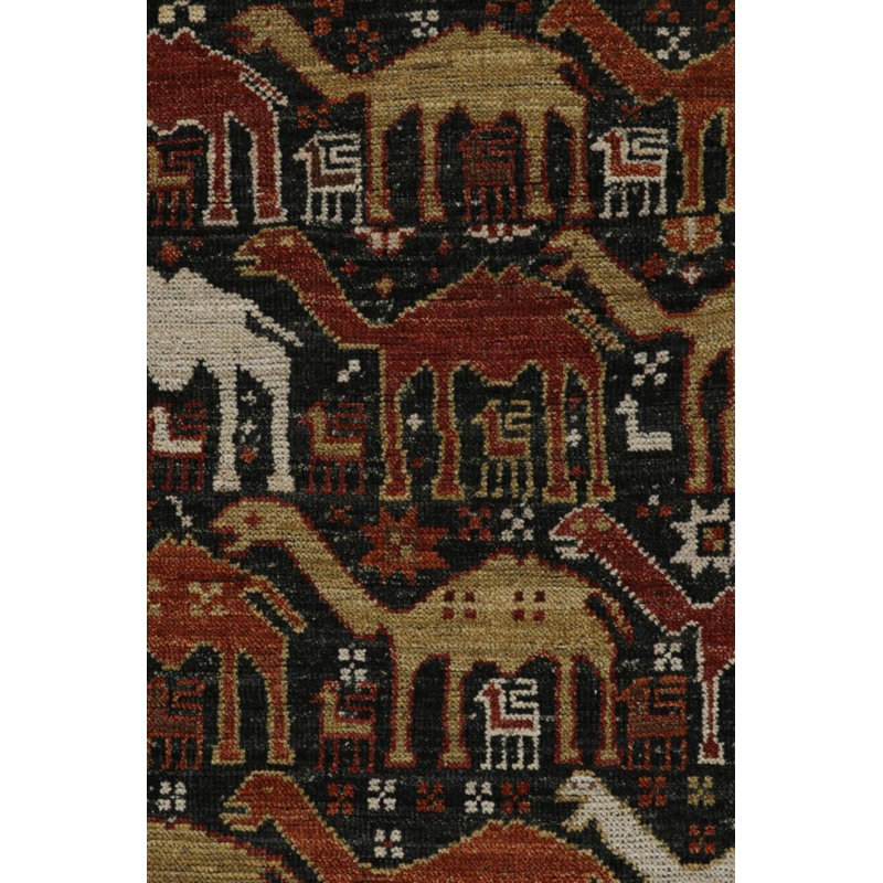 One-of-a-Kind Hand Knotted Area Rug, Rectangle 3'3" x 4'2"