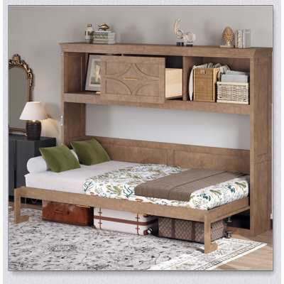Murphy Bed With Charging Station And A Drawer