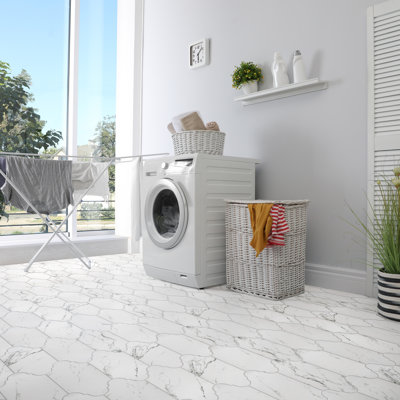 Carrelage mural en porcelaine à motif intemporel 6 1/4 po x 12 3/4 po Timenz Provenzale Calacatta