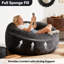 Grand pouf de 150 cm avec rembourrage, canapé-pouf moelleux et confortable, pouf géant pour adulte, idéal pour le salon, la chambre ou la lecture.-2100104661