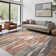 Modern Abstract Performance Machine Washable Area Rug, Non-Slip Backing