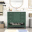Wood Single Bathroom Vanity with Ceramic Sink and Multi-Functional Storage-1646607317