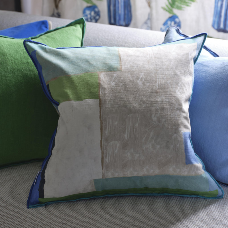 Celadon Vase Delft Decorative Pillow
