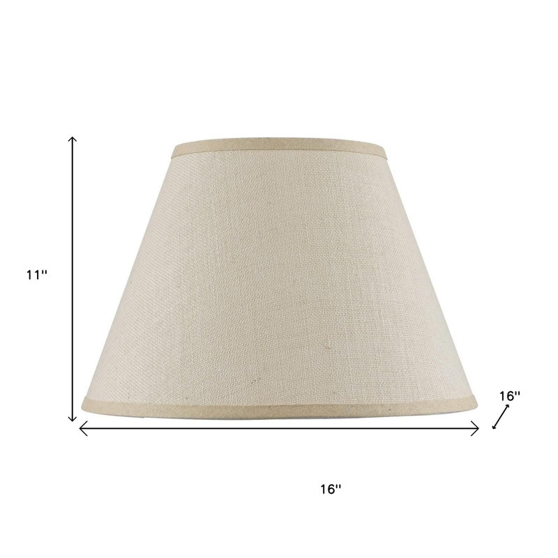 Abat-jour tambour en toile de jute brun clair