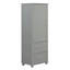 Armoire de rangement multifonctionnelle pour salle de bain en MDF gris avec tablettes et tiroirs réglables