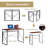 Folding Desk Laptop Computer Table and Metal Frame - No Assembly 39"-69878271