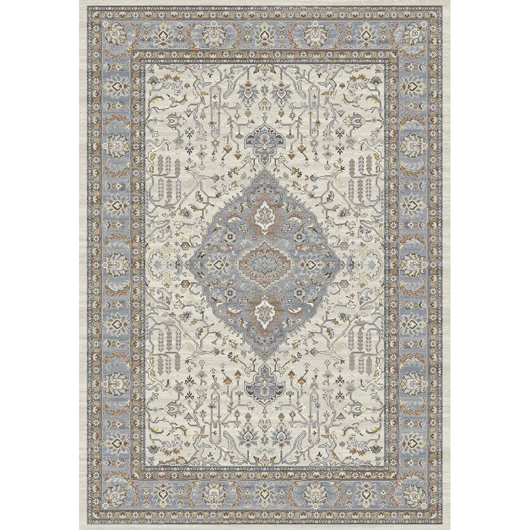 Teppich Meeks in Cremefarben/Blau/Beige