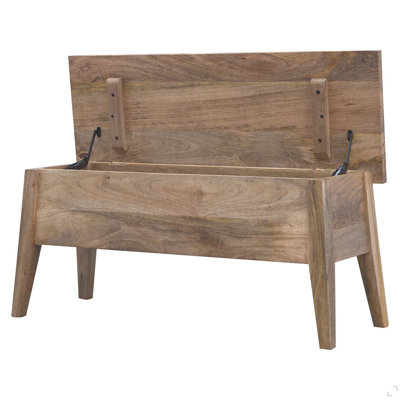 Banc de rangement en bois massif
