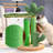Road Cat Scratching Post Cactus Cat Scratcher Featuring With 3 Scratching Poles And Dangling Ball-Medium 23 Inches-2095802155