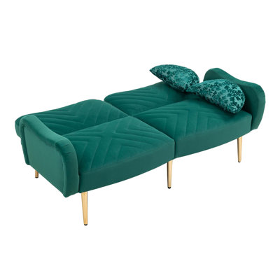 Canapé 65 pouces Mid-Century moderne avec 2 coussins