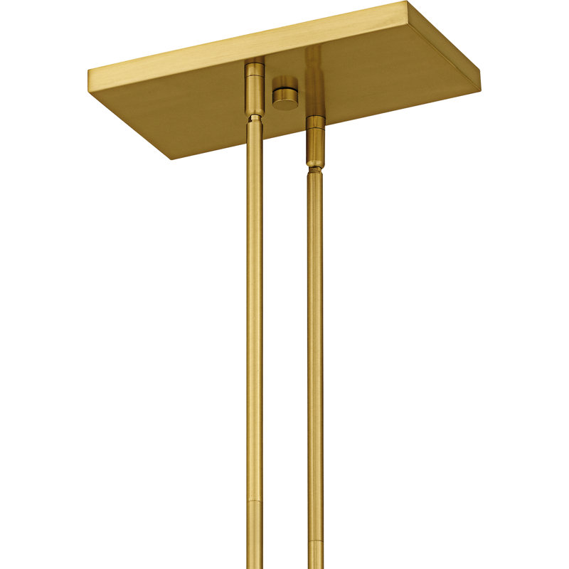 Foreland 6-Light  Linear Chandelier, Brushed Gold