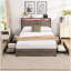 Bed Frame, Storage Headboard With Charging Station, Solid And Stable-1503019202-1503019212