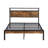 Metal Platform Bed Frame with Wooden Headboard , No Box Spring Needed, Easy Assemble-1668402280-1676829828