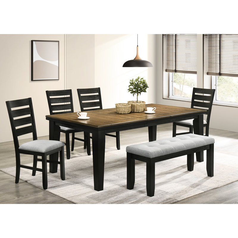 Dining Room Bench With Grey Upholstery And Solid Wood Tapered Legs, Contemporary Elegant Modern Living Legs