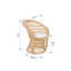 Fauteuil demi-tonneau de 35 po de largeur