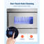 Machine à glaçons commerciale, machine à glaçons en acier inoxydable de 265 lb / 24H avec plan de travail, 66 lb de rangement et 126 cubes / cycle, fabrication de glaçons autonettoyante autoportante pour la cuisine du bar, de la maison et du restaurant