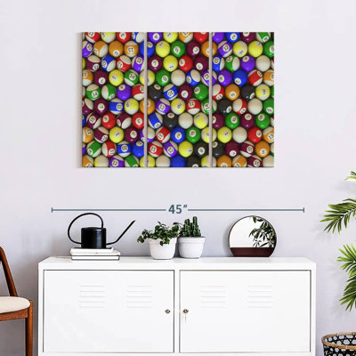«Billiard Collection», 3 pièces sur toile