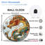Horloge murale dragon vitrail - 12 po
