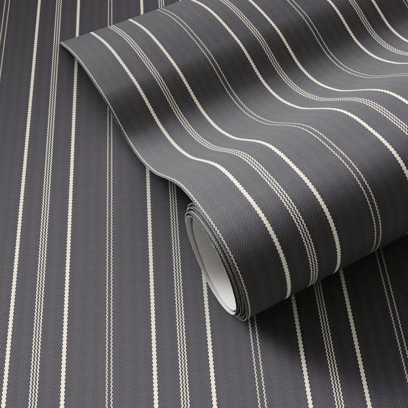 Striped Terralon Wallpaper Roll by Getty Images, Black I