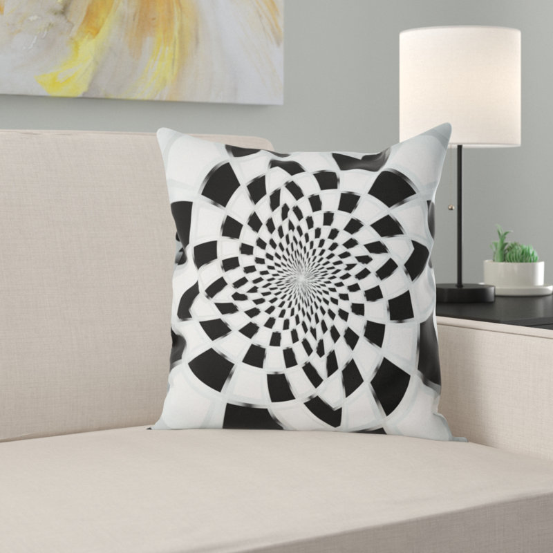 Oreiller De Conception De Fractale En Spirale Abstract