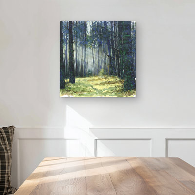 Glow - Trees Green Metal Print for Stunning Home Decor