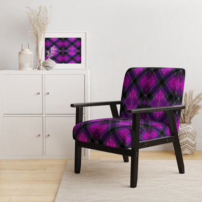 Tartan à carreaux - Fauteuil d'appoint rembourré à motifs