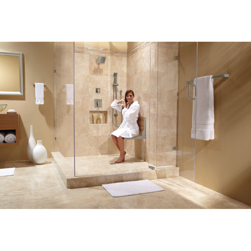 90 Degree 24" Wall Mounted Towel Bar, Brushed Nickel, 24"