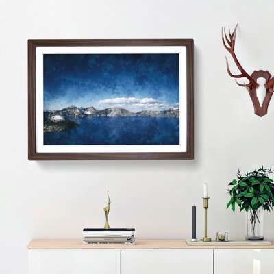 Crater Lake in Oregon - Picture Frame Graphic Art Print
