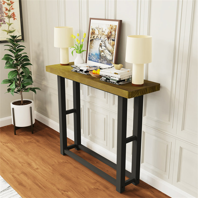 Drost 100cm Solid Wood Top Console Table